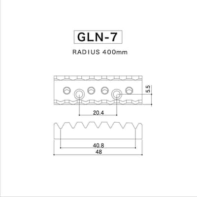 NEW Gotoh GLN-7 Locking Nut 7-String - Top Mount Type - 48mm Width - CHROME image 2