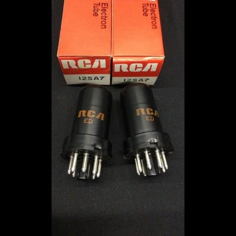 NOS NIB Pair RCA 12SA7 AA5 Radio Metal Vacuum Tubes Tested 1.9640 image 1
