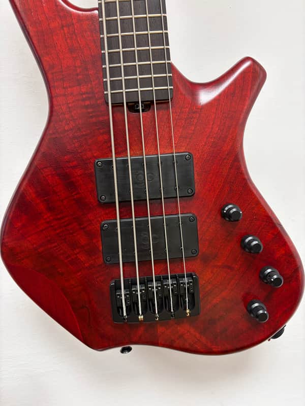 AC Guitars RSK 5 string bass 2025 - Red image 1