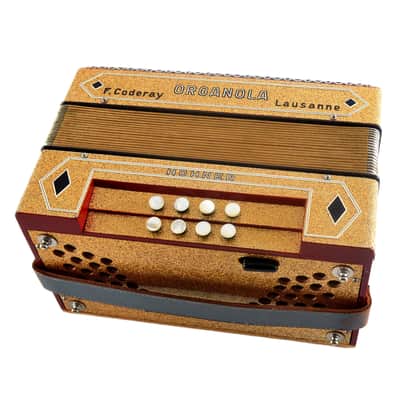 Rare Diatonic Button Accordion Hohner Organola by F. Coderay Lausanne, Switzerland+Original Case&Straps~Squeezebox-C System-powerful voice image 10