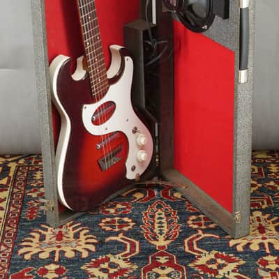 Silvertone 1457 guitar w case amp1960s - Red Sparkle image 1