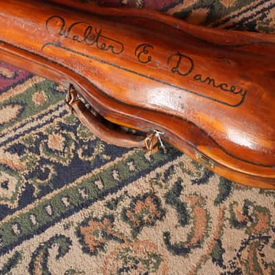 (Used) Vintage 3/4 Size Student Violin w/ Hand-Carved Wooden Case image 12
