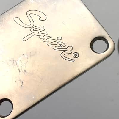 Vintage Fender Squier Neck Plate Chrome Plating Original Natural Light Relic NOS image 4