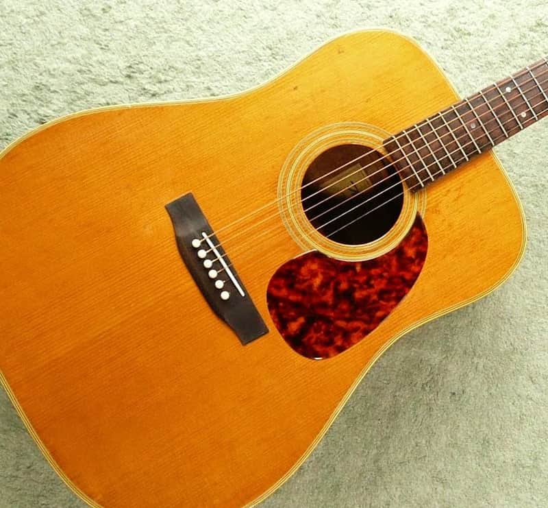Suzuki  Three S W130 Dreadnought Acoustic Guitar Japan Vintage 1975 Natural image 1