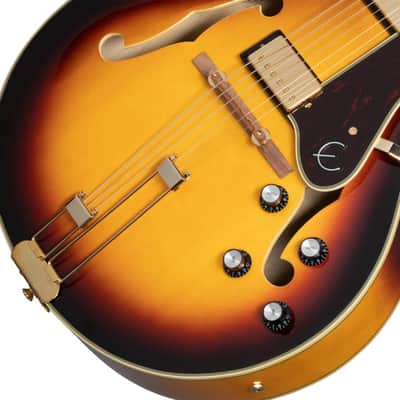 Epiphone Broadway Hollowbody Guitar w/ Gig Bag - Vintage Sunburst image 4