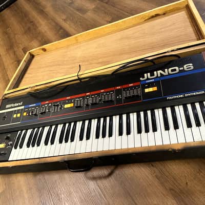 Roland Juno-6 61-Key Polyphonic Synthesizer 1982 - 1984 - Black image 5
