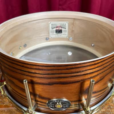 Noble & Cooley 6x14 Special Edition Solid Shell Classic Sassafras Snare Drum Honey Maple Satin *Video Demo* image 10