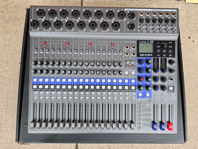 Zoom LiveTrak L-20 Digital Mixer / Recorder 2010s - Grey / Blue image 1