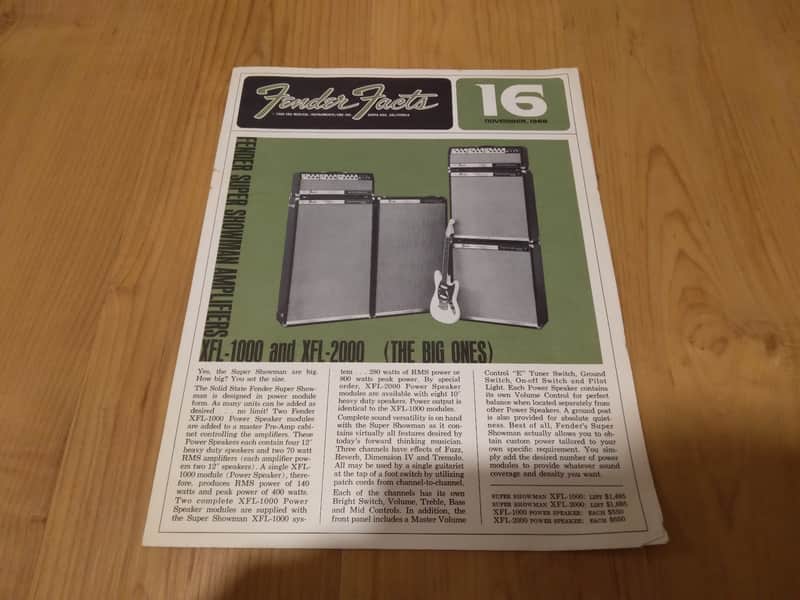 Vintage November 1968 Fender Facts Issue #16 Booklet! Rare, Original Case Candy, Paperwork! image 1