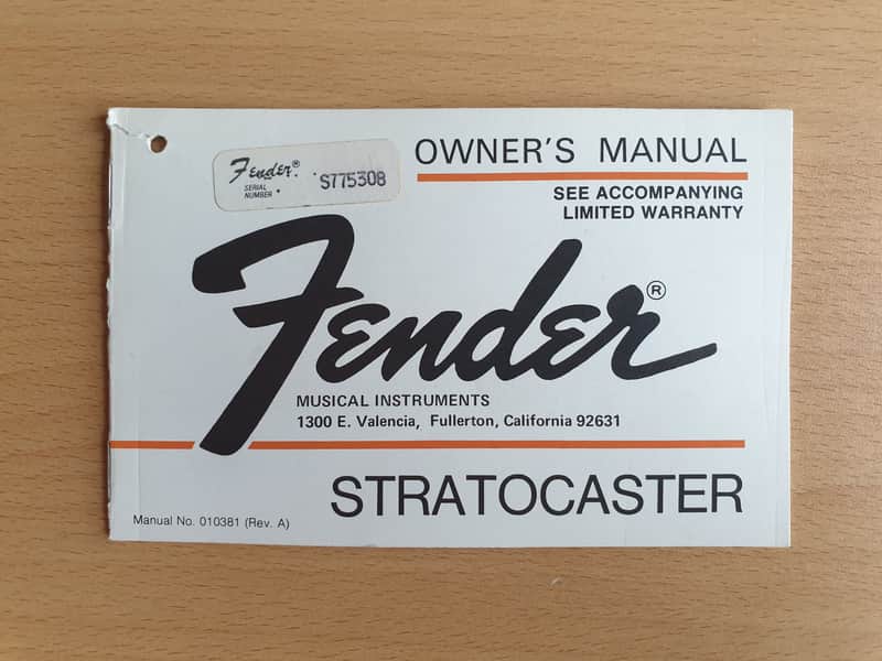 [Vintage] Fender Stratocaster Owner's Manual 1977 (#3) image 1