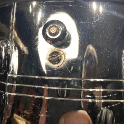 Slingerland - 1960s 6.5x14" Chrome over Brass Radio King – No. 142,  Niles Badge image 5