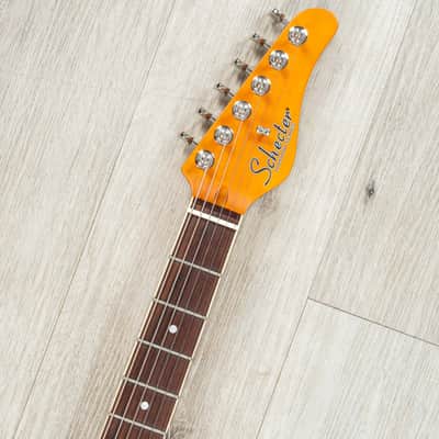 Mint Schecter Guitars 667 PT Special Guitar, Rosewood Fretboard, Purple Burst Pearl image 8