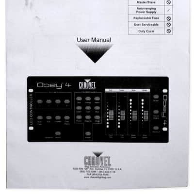 Chauvet Obey 4 Compact DMX-512 LED Wash Light Controller w/3 or 4 Channel Mode image 6