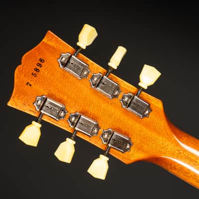 Gibson 1957 Les Paul Standard Murphy Lab Ultra Light aged - Orange Sparkle Top Natural back image 5