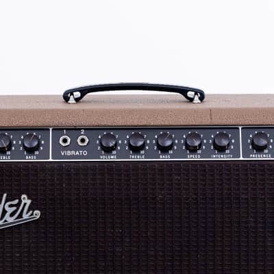 1961 Fender Super Vintage Tube Amp Pre-CBS Brown Panel 2x10 Jensen Vibranto, 6G4 image 3