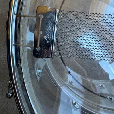 Ludwig Vintage Clear Vistalite 14” x 5” Snare Drum 70s - 10 lug image 12