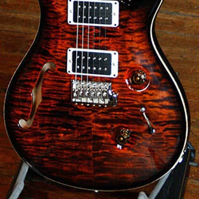 Paul Reed Smith Limited Custom 24 Semi-Hollow 2014 Orange Tiger Smokeburst image 2