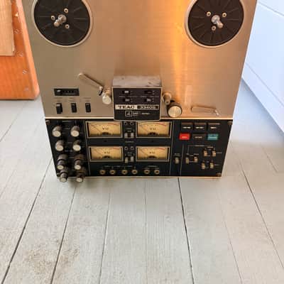 TEAC A-3340S 1/4" 4-Track Reel to Reel Tape Recorder 1970s - Silver image 1