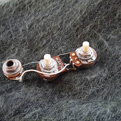Set 1976 Fender Mustang Jazz Musicmaster bass pots harness jack image 1