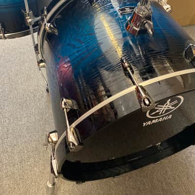 Yamaha Live Custom Hybrid Oak UZU Ice Sunburst 4pc Drum Set image 2