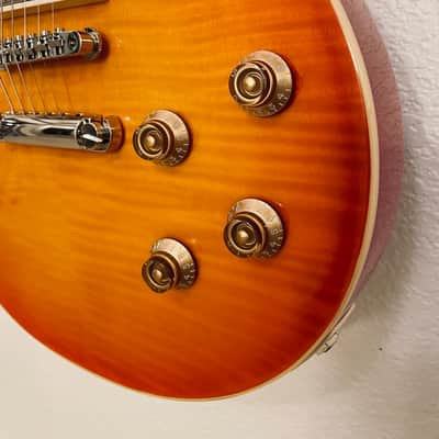 Edwards E-LP-S Les Paul Flamed Maple Top w/Upgrades and Gibson Case 2021 - Cherry Sunburst image 12