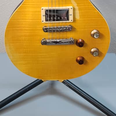 Vintage V100 Icon Peter Green Greenie Les Paul style LP - Lemon Drop image 4