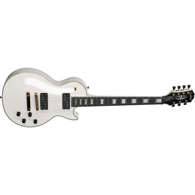Epiphone 7-string Matt Heafy Signature Les Paul Custom Origins Guitar - Bone White image 4