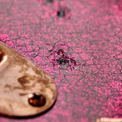 Fender American Stratocaster Magenta Sparkle Heavy Relic Custom Shop Texas Specials image 5