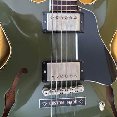 Gibson ES-345 1964 Olive Drab Green w/bigsby 2016 - Olive drab green image 5