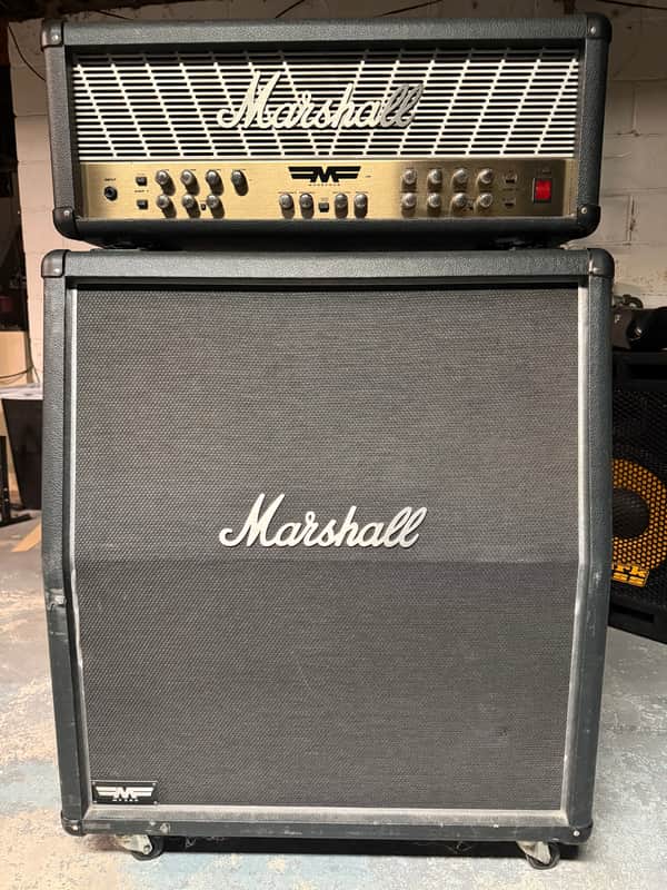 Marshall MF350 Mode Four 350-Watt Hybrid Guitar Amp Head Coupled with an MF280A 4x12 Cabinet image 1