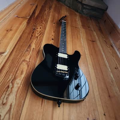 Carparelli T-Style HH Electric Guitar – Phoenix Humbuckers, Roasted Maple Neck, Push/Push Coil Split, 2026 - Gloss Black with Cream Binding image 3