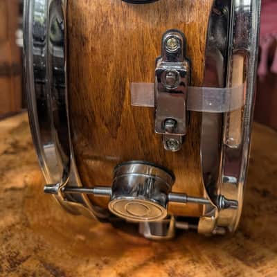 PDP X7 14x5 All-Maple Snare Drum 2010s - Originally finished in PDP’s Candy Apple Red FinishPly wrap. The factory wrap was later removed and the maple shell was stained and polyurethane-finished. image 7