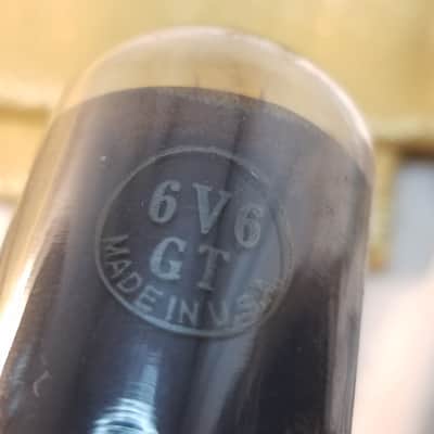 Raytheon etc. 6V6GT tNOS AT1000 TESTED Vacuum Tube greyglass metal base Beam Power 6V6 1940-1946 image 4