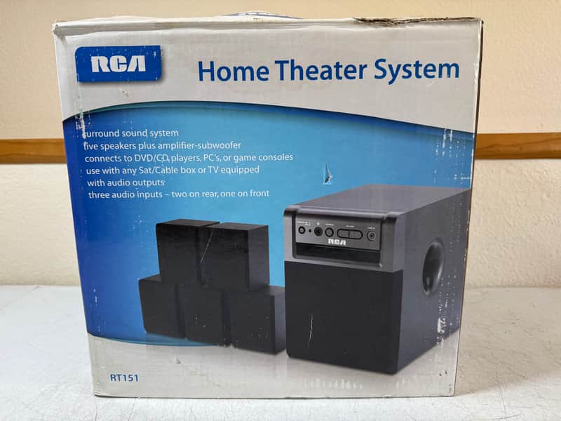 RCA RT151 Home Theater System 5.1 Channel Surround Sound Subwoofer Vintage NEW image 1
