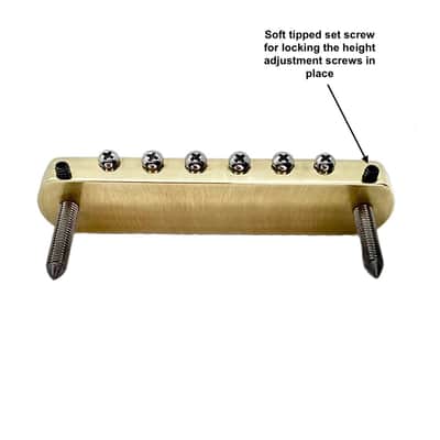 Bensonite Jazzmaster Bridge V2 - Nickel Plated Brass - 12'' radius image 5