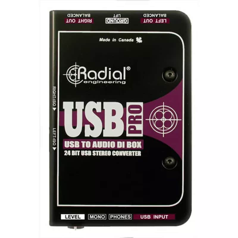 Radial USB-Pro 2025 USBPRO USB PRO Diret Box 24Bit/96k stereo Di for laptop image 1