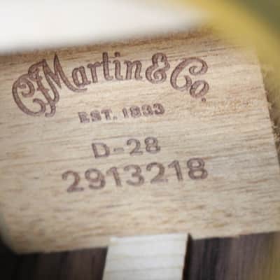 2025 Martin USA Standard D-28 Spruce Rosewood Dreadnought Acoustic Guitar Natural w/Case image 5