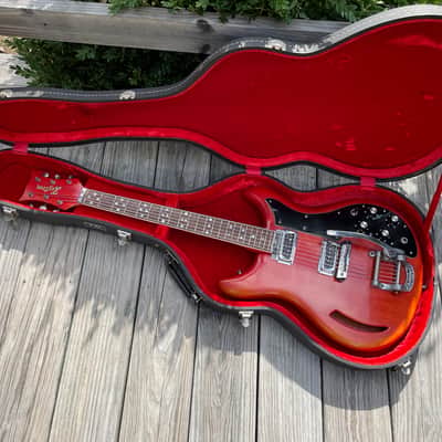 Vintage '60s Kustom K-200 trans red w/OHSC image 7