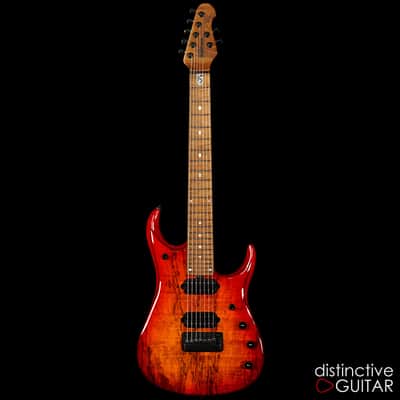 Ernie Ball Music Man John Petrucci BFR #62 JP15 7 String Blood Orange Burst Spalt Maple Top image 5