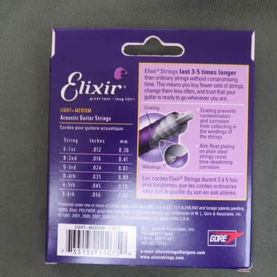 Elixir 11075 Polyweb 80/20 Bronze Acoustic Guitar Strings -Light- Medium (12-56) image 4