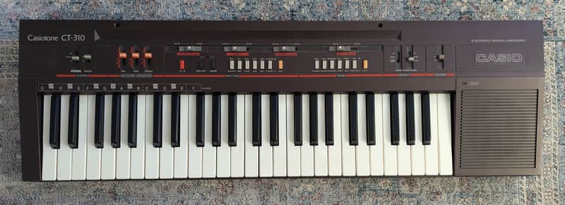 Casio CT-310 Casiotone 49-Key Synthesizer 1980s - Brown image 1