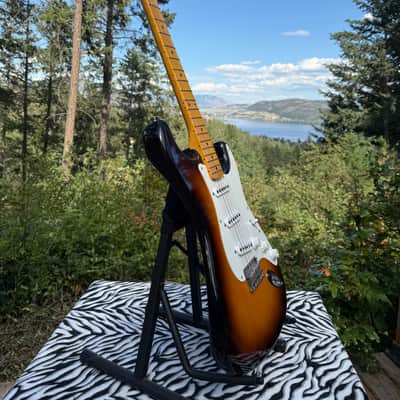 Vintage Custom ‘55 Hard Tail Stratocaster Time Capsule Package Sunburst, 2023 image 9