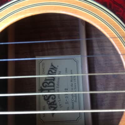 Washburn D94 Limited Acoustic Guitar 1994 Made In Japan D94 LTD 1994 Natural image 3