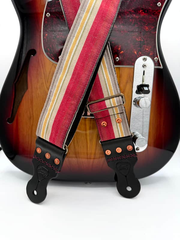 Bridge Strap & Belt Co. Mojave Sunset Stripe Guitar Strap image 1