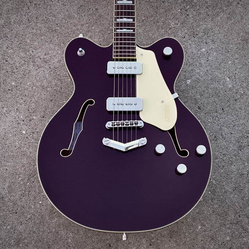 2021 Gretsch G5628-P90 Electromatic DC P90 Dark Cherry Metallic w