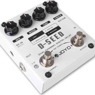 Joyo D-SEED Dual Channel Digital Delay Pedal w/ Power Supply and 2 Patch Cables image 9