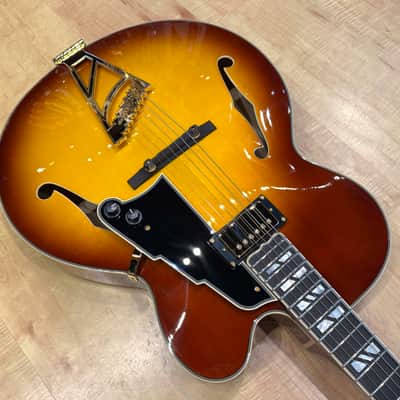 D'Angelico Excel Series EXL-1 Archtop Electric Hollow-Body Jazz Guitar with Humbucker Pickup Iced Tea Burst image 6