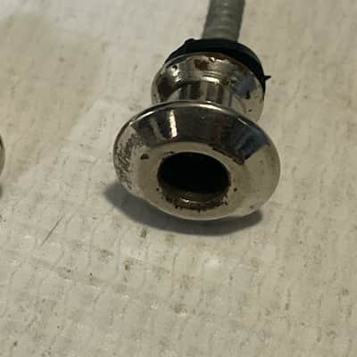 3 - Used Jim Dunlop Electric Guitar Chrome Strap Lock Buttons image 4
