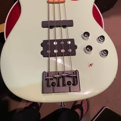 Carvin B4 Electric Bass 4 String  with Active Electronics!  AS~New and in Minty.  2005 - Sea Foam Green, Maple, Abalone, Custom Made cap'n Mike Model.  OHSC and all paperwork.  Killer Bass! image 7