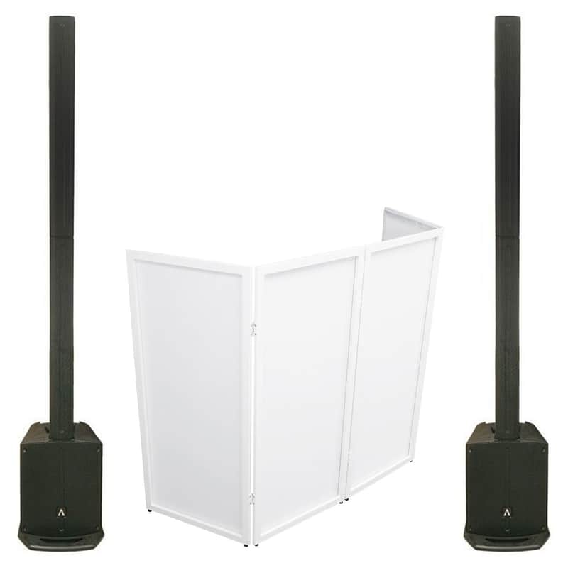(2) Avante Audio ADJ Achromic AS8 ACDC 1000W Powered Column PA Systems+Facade image 1